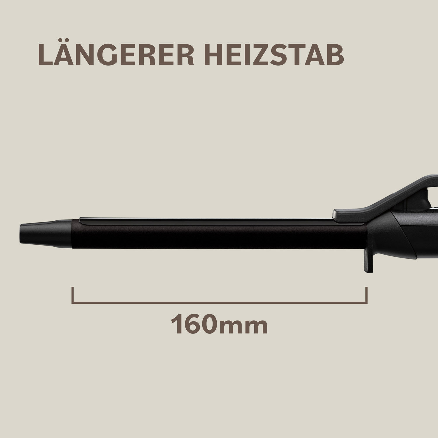 Lockenstab mit Klammer - &Oslash; 16mm